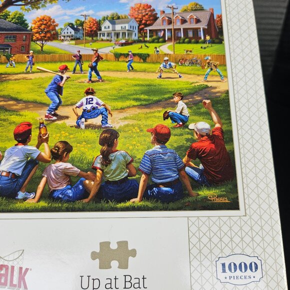 Brand New Boardwalk Puzzle Co "Up At Bat" One Thousand Pieces by Parker Hinckley - Picture 8 of 9